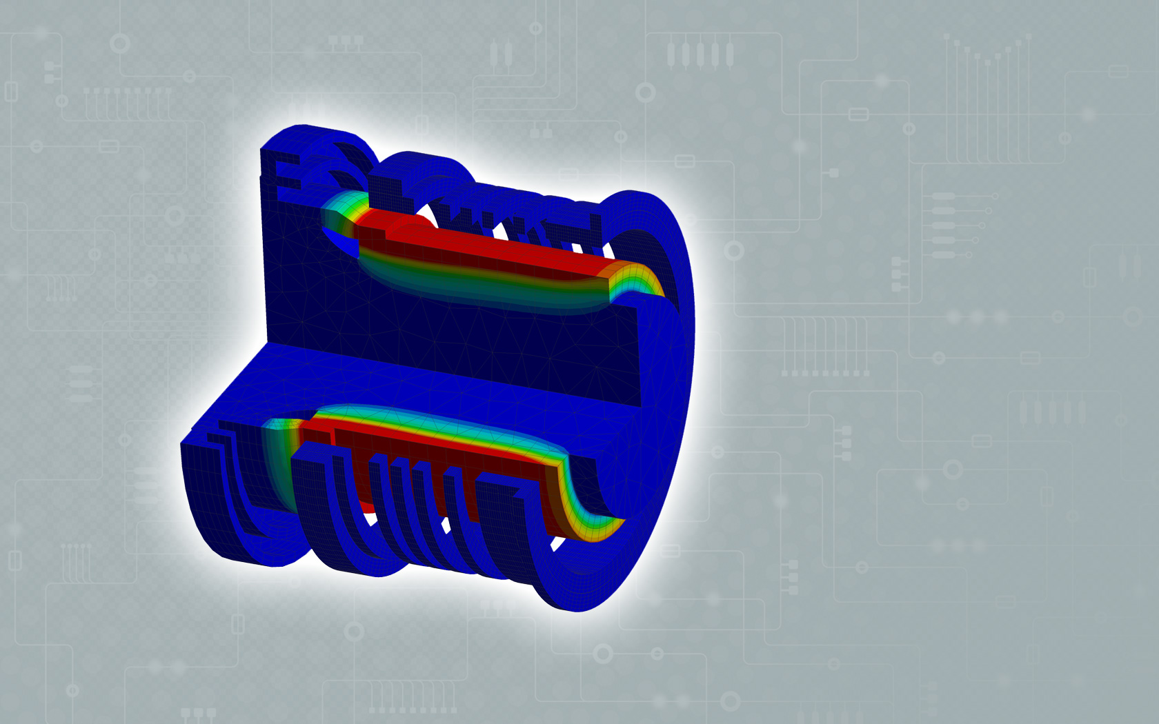 Induktives Erwärmen Simulation Temperaturverteilung